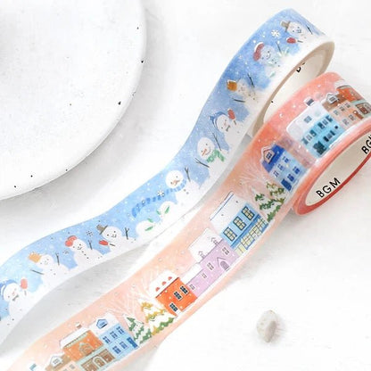 Masking Tape Japonais Washi | Bonhommes de neige - BGM - millenotes