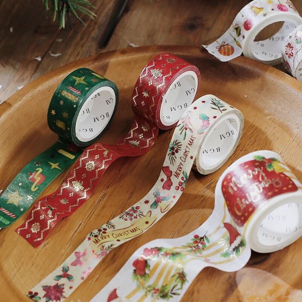 Masking Tape Japonais Washi | Cloches de Noël - BGM - millenotes