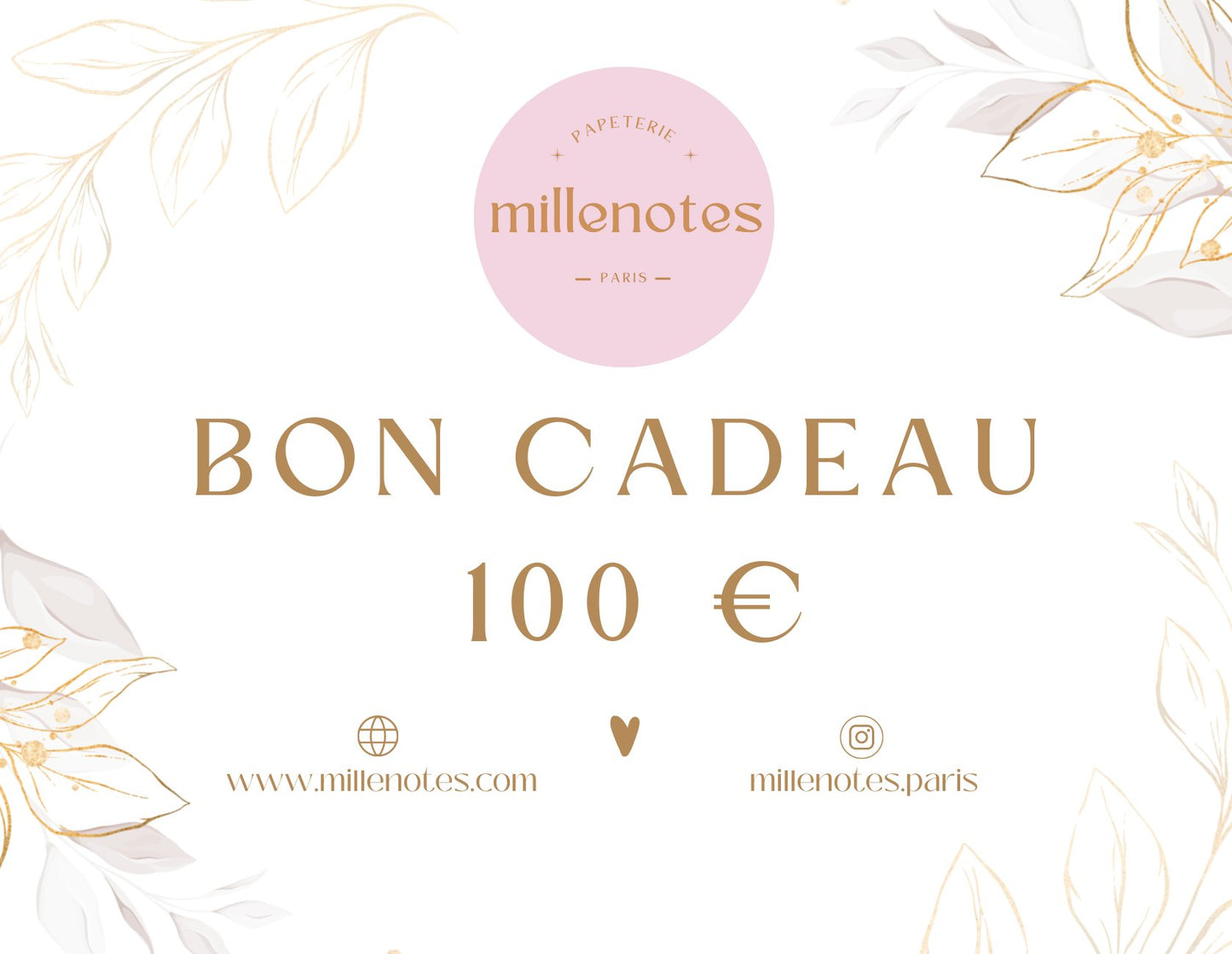 millenotes gift e-card - millenotes - €100.00 - millenotes
