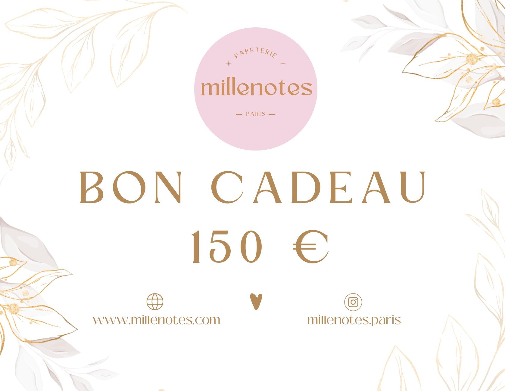 millenotes gift e-card - millenotes - €150.00 - millenotes
