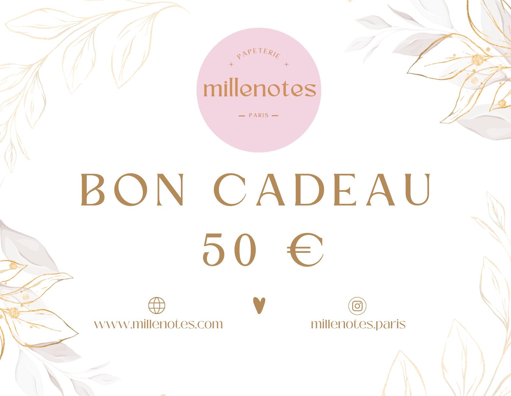 millenotes gift e-card - millenotes - €50.00 - millenotes
