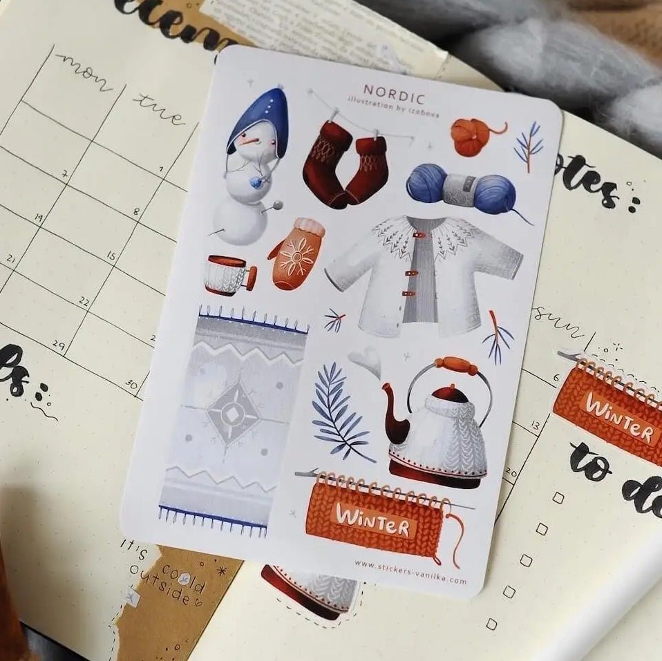 Nordic - Decorative Stickers - Vanilka Stickers - millenotes - nordique
