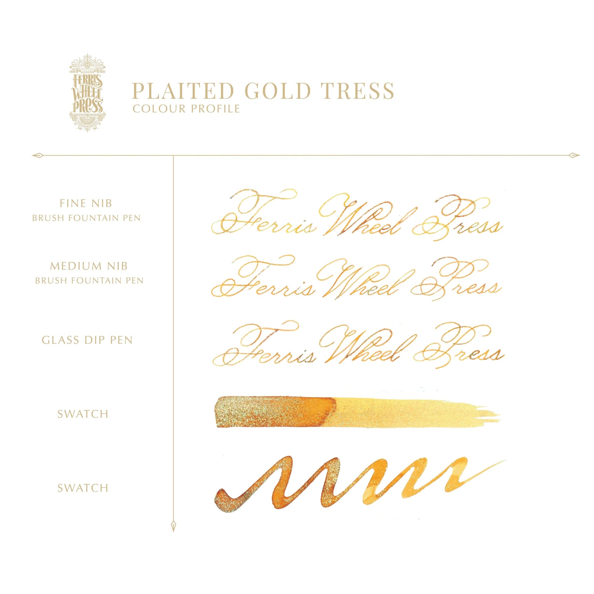 PRE-COMMANDE Encre pour stylo plume Ferris Wheel Press | Plaited Gold Tress - Ferris Wheel Press - millenotes