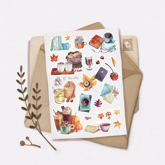 Pumpkin latte - Decorative Stickers - Vanilka Stickers - millenotes