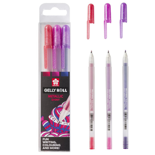 Sakura Gelly Roll METALLIC SHINY Gel pens Set of 3 - Sweets - Sakura - millenotes