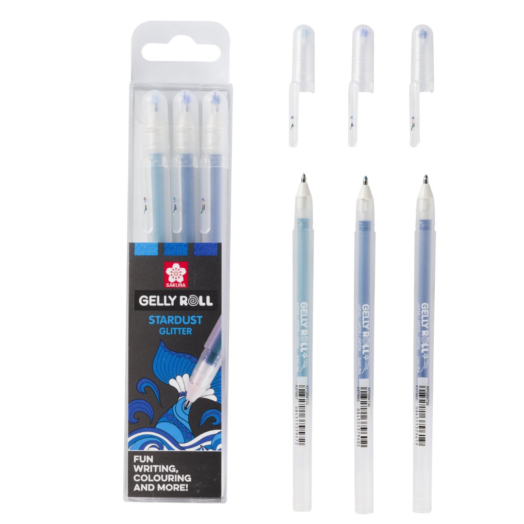 Sakura Gelly Roll STARDUST GLITTER Gel pens Set of 3 - Ocean - Sakura - millenotes