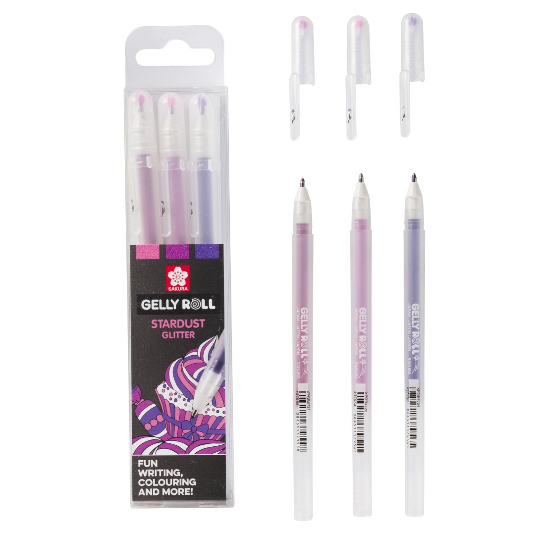 Sakura Gelly Roll STARDUST GLITTER Gel pens Set of 3 - Sweets - Sakura - millenotes