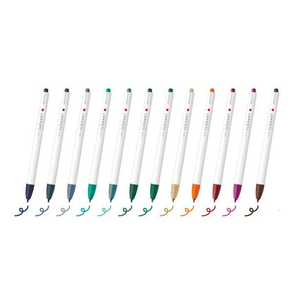 Set de 12 stylos à base d'eau ZEBRA Clickart | Couleurs foncées - ZEBRA - millenotes