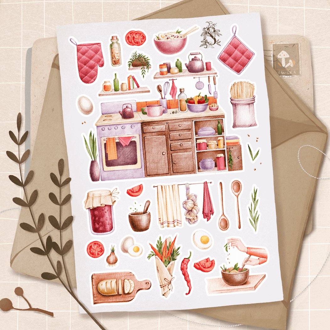 Stickers Décoratifs | Cuisine mignonne - Vanilka Stickers - millenotes