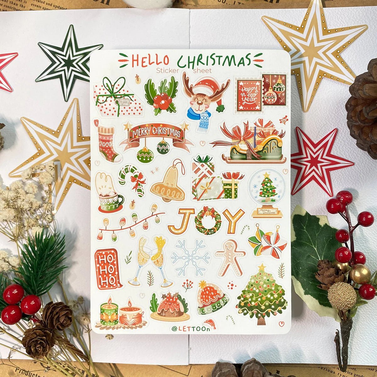 Stickers décoratifs | Hello Christmas - LET'TOOn - millenotes