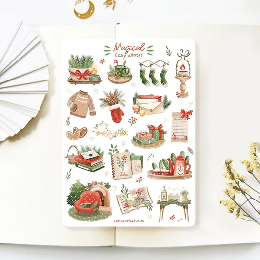 Stickers décoratifs | Magical cozy winter (papier semi-transparent) - LET'TOOn - millenotes