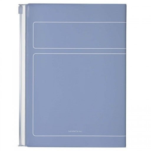 Storage.it | Carnet de notes A5 Couverture zippée recyclée - Mark's - Bleu pastel - millenotes